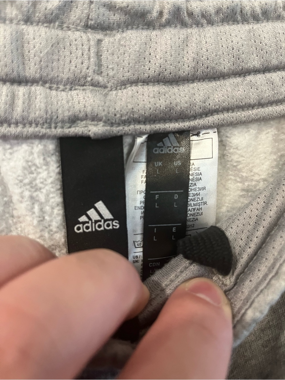 Adidas Grey Jogger Pants with Black Stripes and Adidas Logo - Picture 5 of 6